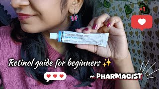 Beginners guide for Retinol ✨️  Im a Pharmacist   How to use Tretinoin cream USP 0025 [upl. by Doralynn675]