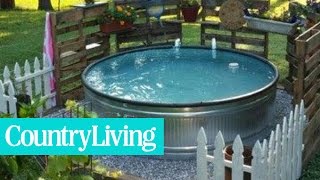 Stock Tank Pools Are Going to Be All the Rage This Summer  Country Living [upl. by Liahkim]