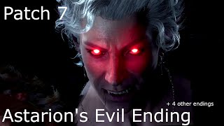 Patch 7 new Evil Ending Astarion  4 regular endings  Baldurs Gate 3 bg3 [upl. by Ellon]