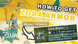 Where to Find Ancient Arowana amp Get the ZORA Armor ► Zelda Tears of the Kingdom [upl. by Ursas]