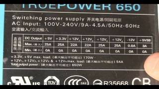 Antec TruePower 650W Power Supply Video Review [upl. by Anairt]