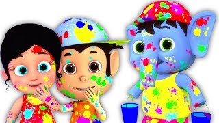 Holi Me Mach Gaya Dhamaal  Hindi Nursery Rhymes  Kids Holi Song  Holi Festival  Kids Tv India [upl. by Nesilla746]