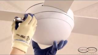 Ceiling Fan Glass Cover Removal  Light Bulb Glass Dome [upl. by Soalokcin]