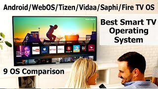 Best Smart TV OS  9 TV OS Comparison  Android Tizen WebOS Saphi Vidaa Amazon Fire TV Roku TV OS [upl. by Cyprian]