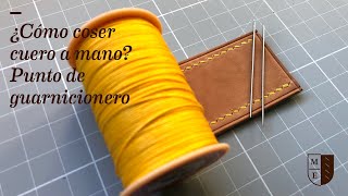 ¿Cómo coser cuero a mano Punto de guarnicionero  Costura de Guarnicionero 4 [upl. by Fancie]