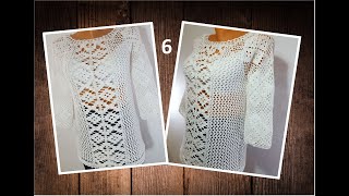 Crosetam bluza dantelata Irina  PARTEA A VIA  finalul  TUTORIAL PAS CU PAS [upl. by Rausch572]