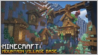 Minecraft Mountain Village Base Timelapse [upl. by Oel]