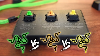 Razer Switch Comparison Green vs Orange vs Yellow [upl. by Jessy928]