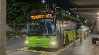 SMRT Buses MAN NL323F A22 Batch 1 SMB256P on Service 983 departing Bus Stop 44031 [upl. by Amy]