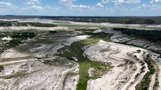 Drone video of drought affecting Medina Lake [upl. by Uttasta733]