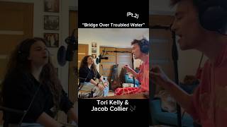 Tori Kelly Kelly And Jacob Collier Recording “Bridge Over Troubled Water” ❤️ Pt2 singing fyp [upl. by Shig]