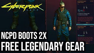 Free Legendary NCPD Gear  Boots NCPD Feet Location  Cyberpunk 2077 [upl. by Wyon]