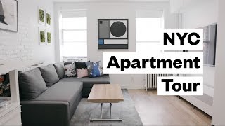 Apartment Tour 300 sq foot studio in NYC [upl. by Furey]