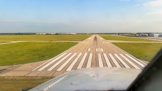 Piper PA28 Warrior Approach and Landing into New Century Air Center [upl. by Rekoob942]