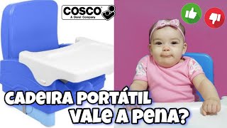 RESENHA CADEIRA DE ALIMENTAÇÃO PORTÁTIL COSCO SMART [upl. by Wandis]