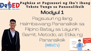 Layunin Gamit Metodo at Etika ng Pananaliksik  Modyul 1  MELC Filipino 11 [upl. by Ahsieuqal]