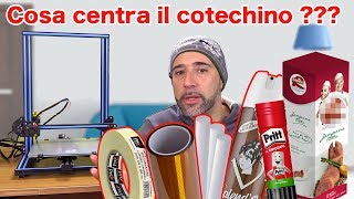 Stampante 3D Prodotti per adesione ma perchè il COTECHINO cosa centra [upl. by Aelyk855]