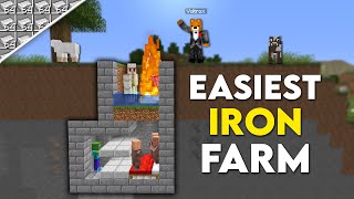 Minecraft The Easiest IRON FARM to Make  Tutorial 118 amp 119 [upl. by Henrik]