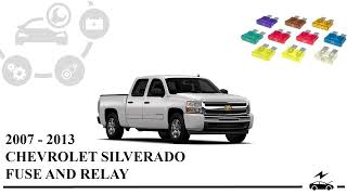 Fuse box diagram Chevrolet Silverado 2007 – 2013 relay with assignment and location [upl. by Aronle]