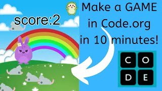 How to Create a GAME Using Sprite Lab on CODEORG [upl. by Comethuauc]