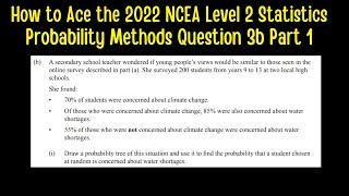 How to Ace the 2022 NCEA Level 2 Probability Methods Question 3b Part 1 [upl. by Luigino507]