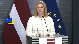 EU stands united with Baltic countries Evika Silina Prime Minister of Latvia [upl. by Aihsoj]