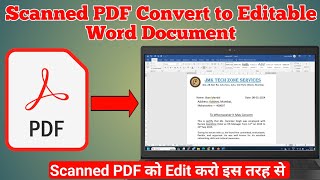 How to Convert a Scanned PDF to Editable Word Document  Easy amp Quick Tutorial [upl. by Rosie266]