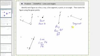 Identify and Name a Point Line Ray Segment and Angle [upl. by Rivalee2]