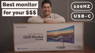 Samsung CJ79 ThunderBolt 3 QLED Curved Monitor UNBOXING  2020 [upl. by O'Grady]