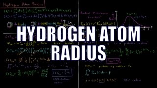 Quantum Chemistry 77  Hydrogen Atom Radius [upl. by Schrader]