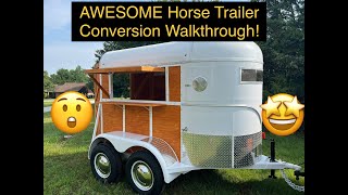 AWESOME horse trailer conversion walkthrough [upl. by Hael]