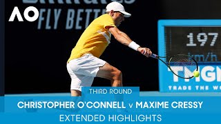 Christopher OConnell v Maxime Cressy Extended Highlights 3R  Australian Open 2022 [upl. by Lebasy]