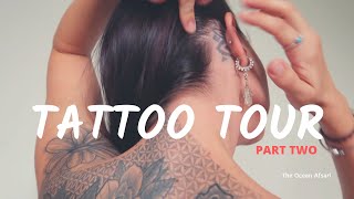 TATTOO TOUR  Part 2 🦋 Story time experiencepain [upl. by Merrili]