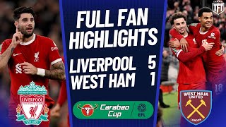 Liverpool DESTROY West Ham Liverpool 51 West Ham Highlights [upl. by Lyssa]