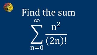 Evaluating the required sum using Maclaurin series and differentiation [upl. by Stallworth]