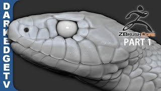 Garden Snake SCULPTING  ZBrushCore SpeedSculpt [upl. by Leahplar]