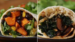 How To Make Meatless Burritos With Veggies • Tasty [upl. by Nerwal]