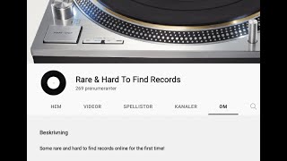 Rare amp Hard To Find Records [upl. by Oiredised]