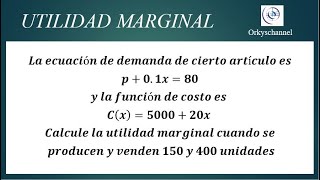 UTILIDAD MARGINAL [upl. by Ejrog678]