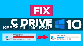 💥Fixed C Drive Keeps Filling up Automatically Windows 10 11  Best 8 Ways [upl. by Drofnil]