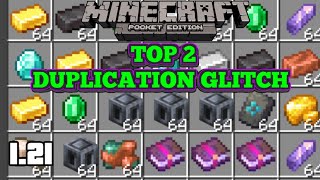 Minecraft Top 2 insane Duplication Glitch in Bedrock Edition 121 [upl. by Wickner]