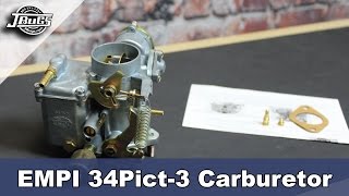 JBugs  Product Spotlight  EMPI 34 Pict 3 Carburetor [upl. by Ayitahs]