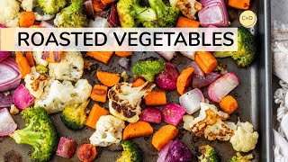 ROASTED VEGETABLES  easy oven roasted recipe [upl. by Nossah]