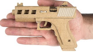 Smallest Glock 19 In The World That Shoots  DIY Cardboard [upl. by Yddet709]