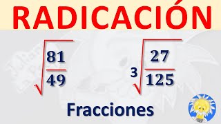 🚩 RADICACIÓN de FRACCIONES  RADICACIÓN de NÚMEROS RACIONALES  Juliana la Profe [upl. by Yecniuq]