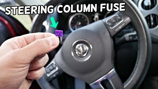 VW TIGUAN STEERING COLUMN FUNCTION CONTROL MODULE FUSE LOCATION REPLACEMENT [upl. by Skipton]