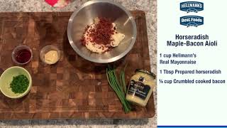 How to make Aioli with Horseradish Maple and Bacon [upl. by Ramedlaw]