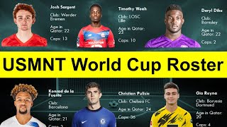 Who makes the USMNT World Cup Roster in Qatar 2022 [upl. by Favian]