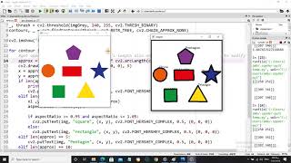 Detect Simple Geometric Shapes using OpenCV in Python شرح عربي [upl. by Elder206]