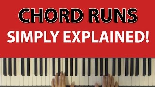 Chord Runs Simply Explained How to arpeggiate right hand chords to introduce motion [upl. by Ardaed]